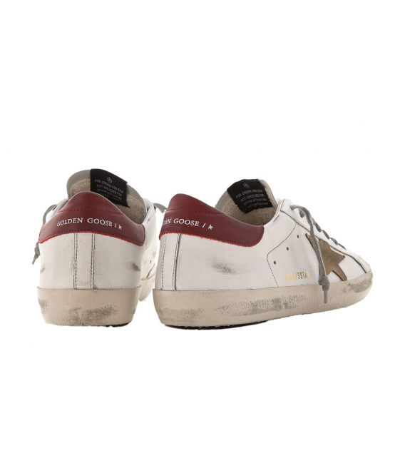 GOLDEN GOOSE Golden Goose Super-Star Uomo scarpe da ginnastica stringate con patch a stellaUOMINI