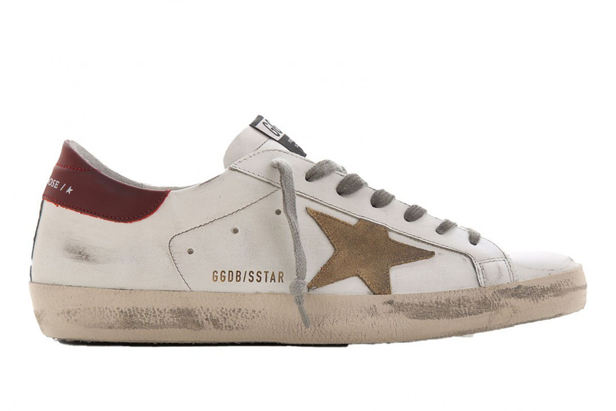 GOLDEN GOOSE Golden Goose Super-Star Uomo scarpe da ginnastica stringate con patch a stellaUOMINI