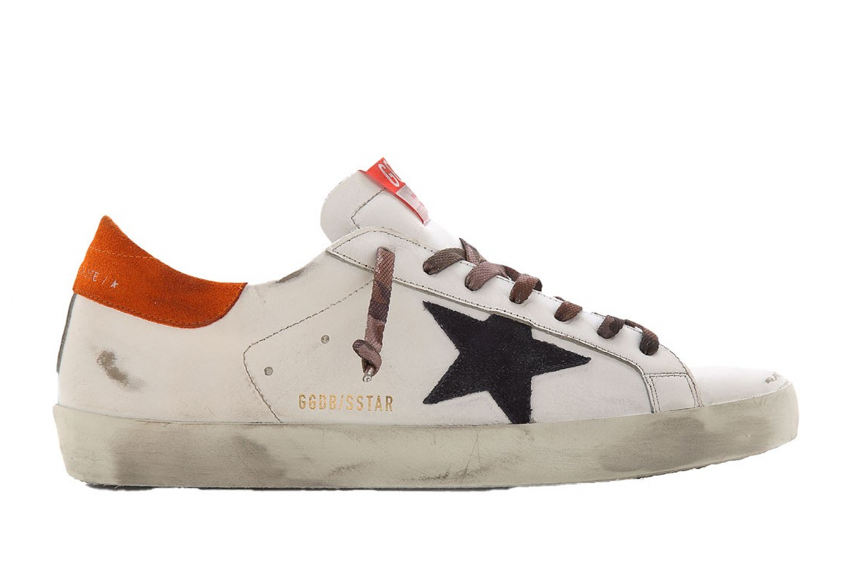 Golden Goose Super-Star Men baskets à lacets à patch étoile